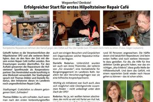 Stadtspiegel Bericht 1. Repair-Café in Hilpoltstein