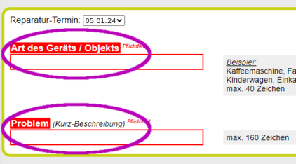 Laufzettel neu, 2 Pflichtfelder