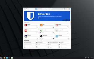 Ansicht Fenster Anwendungsverwaltung geöffnet