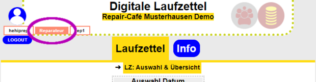 Infoleiste Reparateur