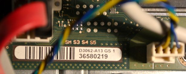 Aufkleber Infos Mainboard