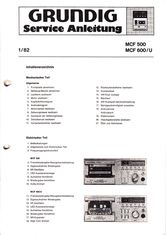 Grundig MCF 500 MCF 600 Service-Manual-Anleitung