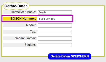 Spezialfeld Anzeige
